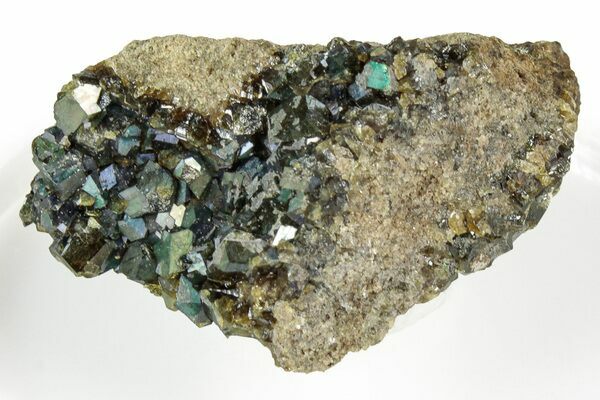 Iridescent, rainbow Andradite garnets from Drammen, Norway.